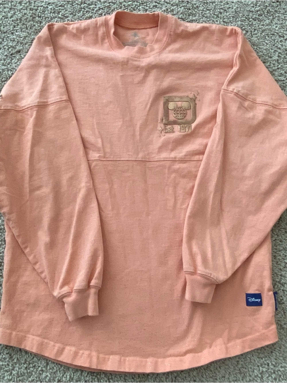 Disney World Parks Spirit Jersey XS Peach Punch Rose Gold 2024 Disney Castle - Picture 6 of 9